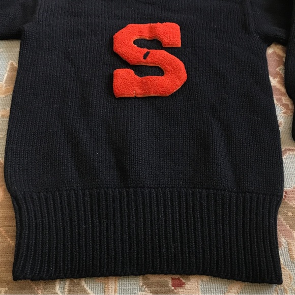 SOLD:  1940’s Highland Knitting Mills Wool Varsity College Letter Sweater - Picture 3 of 16